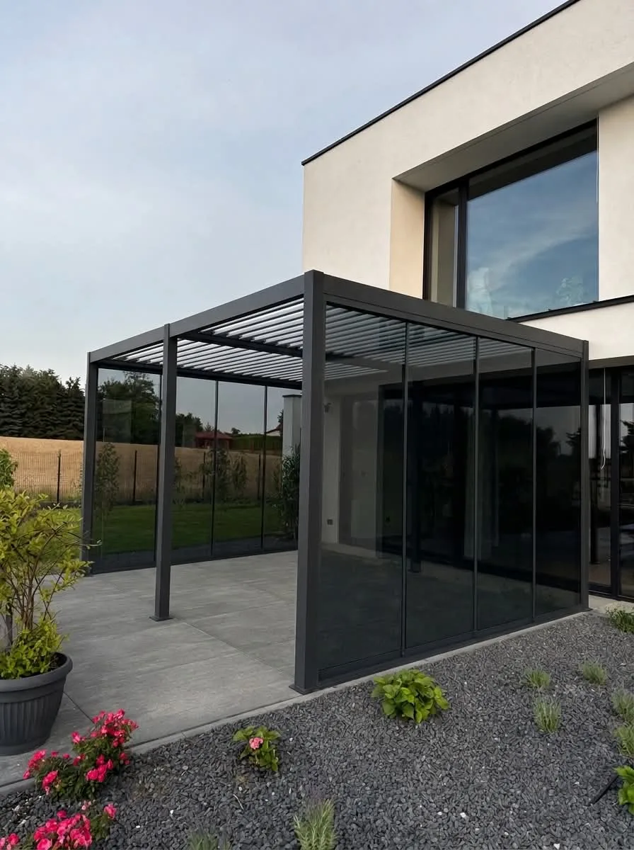 Realizacja Perglasso — pergola tarasowa Comforto 6×4 m